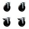Service Caster 5'' Phenolic Wheel Swivel Top Plate Caster Set with 2 Posi Brakes, 4PK SCC-20S514-PHS-2-PLB-2 - alternate 1